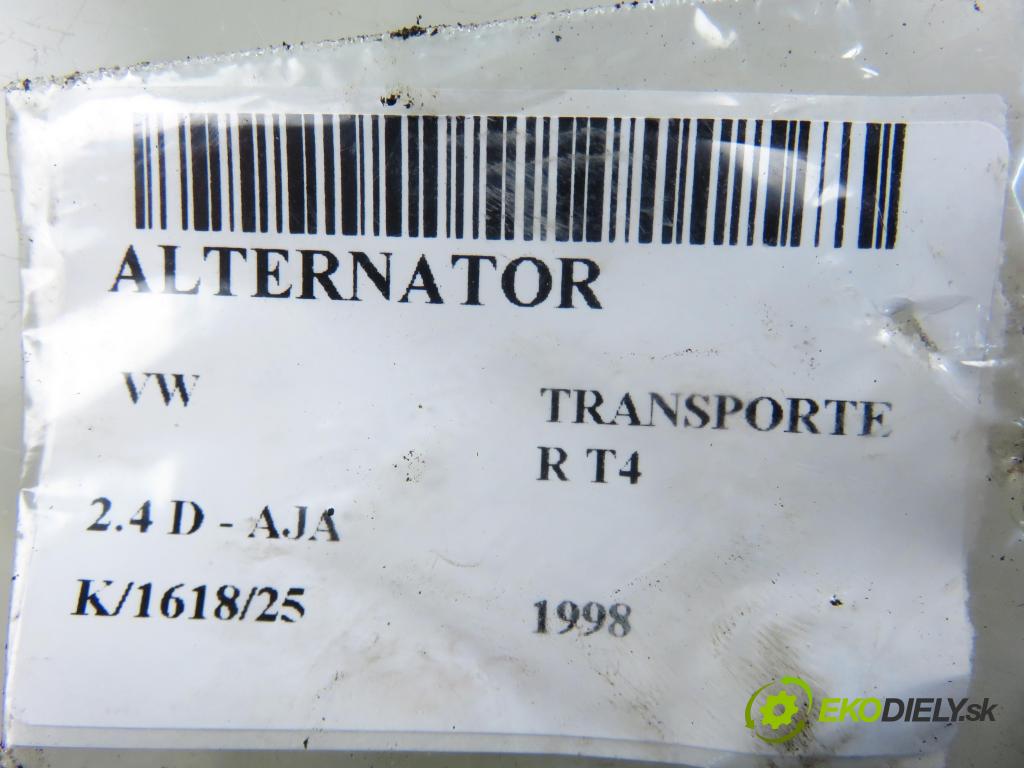 VW TRANSPORTER IV Platforma / podwozie (70E, 70L, 70M, 7DE, 7DL KABINA/PLATFORMA 1998 55,00 2.4 D - AJA 2370,00 Alternátor  (Alternátor)