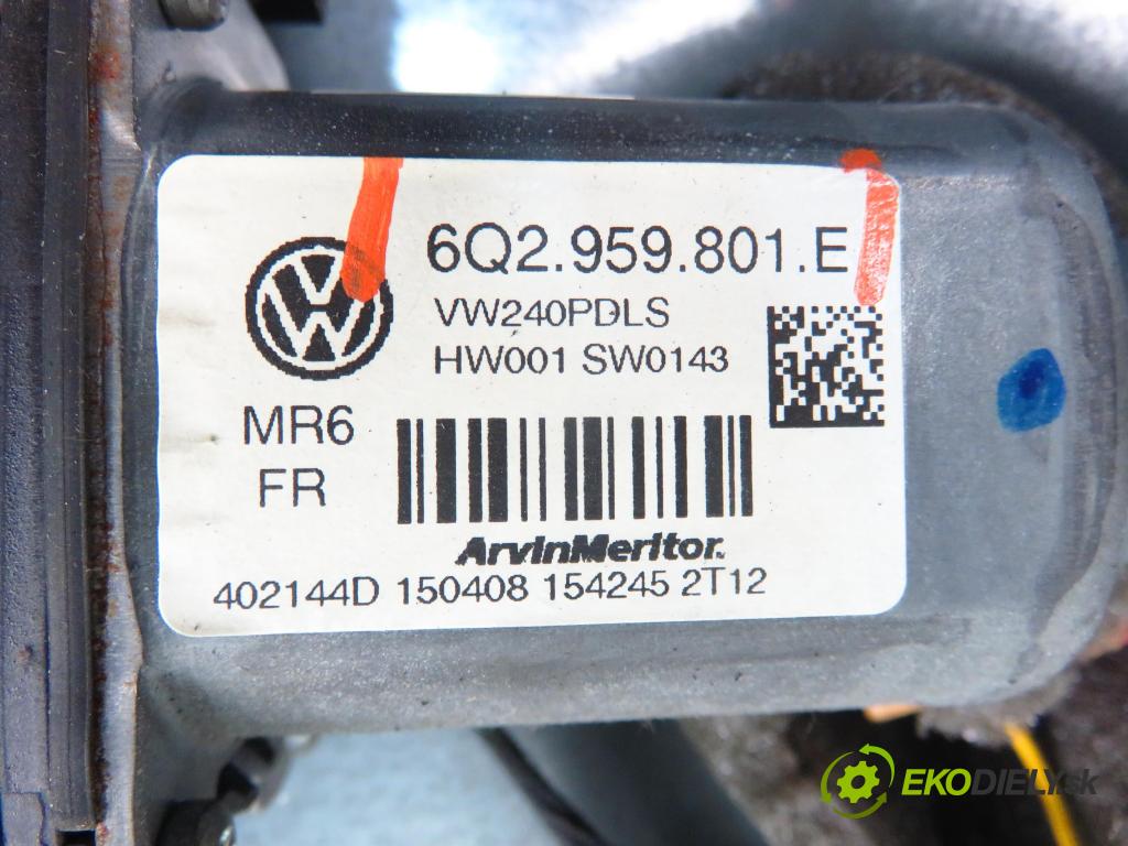 VW POLO (9N_) HB 2008 59,00 1.4 TDI - BNV 1422,00 mechanismus oken PPE 6Q4837756 ; 6Q2959801E