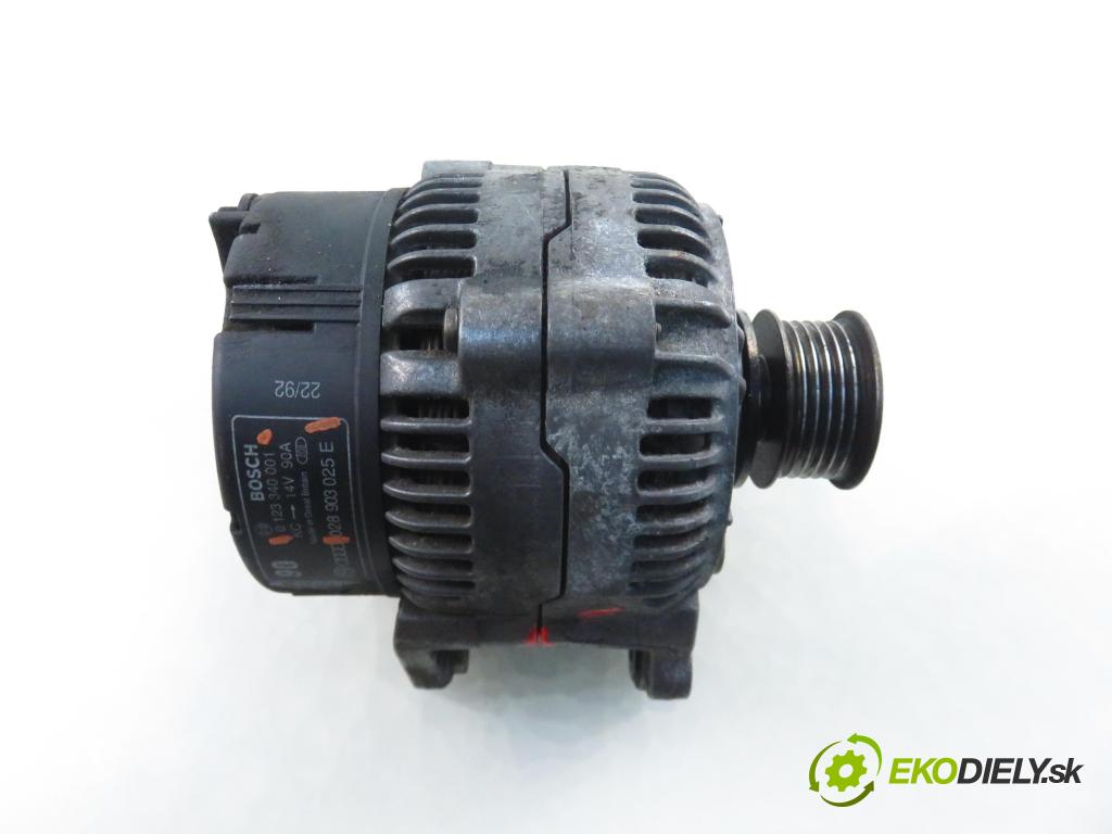 AUDI 80 (8C, B4) SEDAN 1992 66,00 1.9 TDI - 1Z 1896,00 Alternátor 0123340001 ; 028903025E (Alternátor)