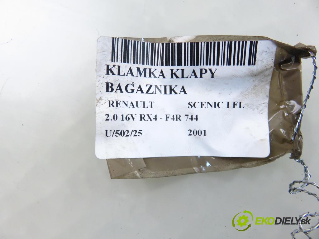 RENAULT SCENIC I (JA0/1_) CROSSOVER 2001 102,00 2.0 16V RX4 139 - F4R 744 1998,00 Kľučka dverí kufor 7700354331