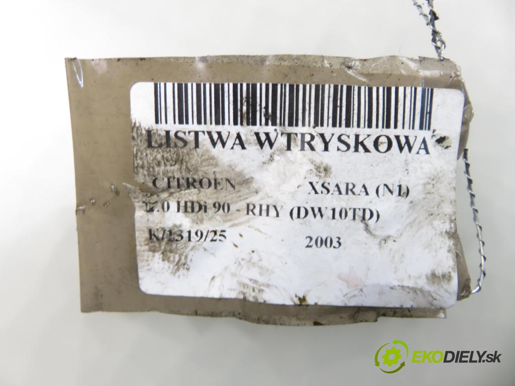 CITROEN XSARA (N1) LIFTBACK 2003 66,00 2.0 HDi 90 - RHY (DW10TD) 1997,00 Lišta vstrekovacia 5WS40002 ; 5WS40006 (Vstrekovacia lišta)