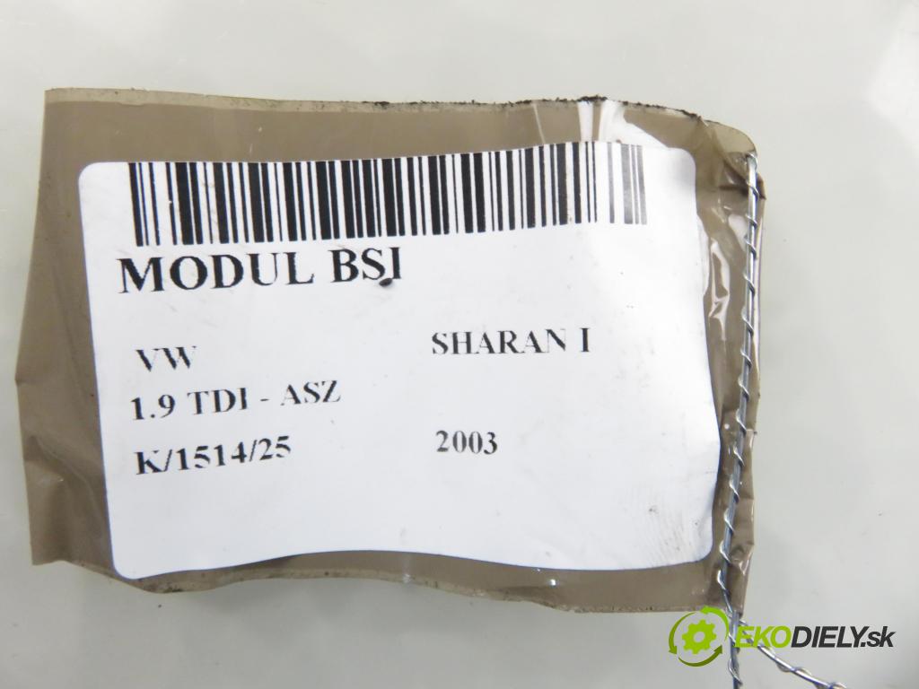 VW SHARAN (7M8, 7M9, 7M6) VAN 2003 96,00 1.9 TDI PD 130 - ASZ 1896,00 MODUL BSI 7M3962258AD ; S120042300A