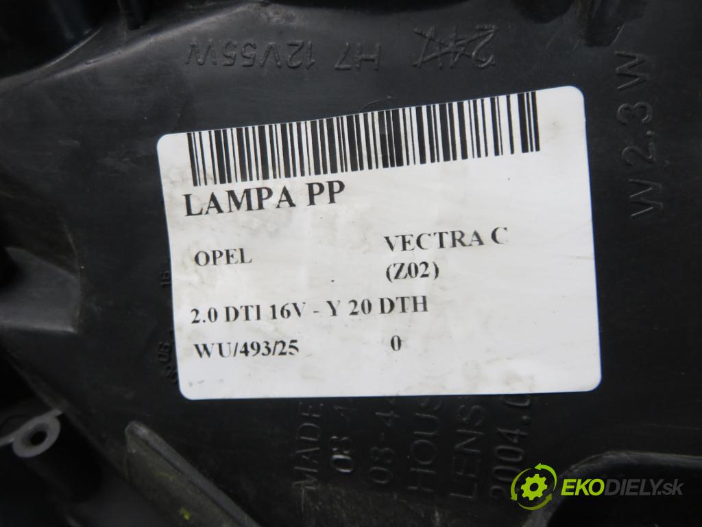 OPEL VECTRA C (Z02) SEDAN 2003 74,00 2.0 DTI 16V 101 - Y 20 DTH 1995,00 Svetlo PP 4421129R