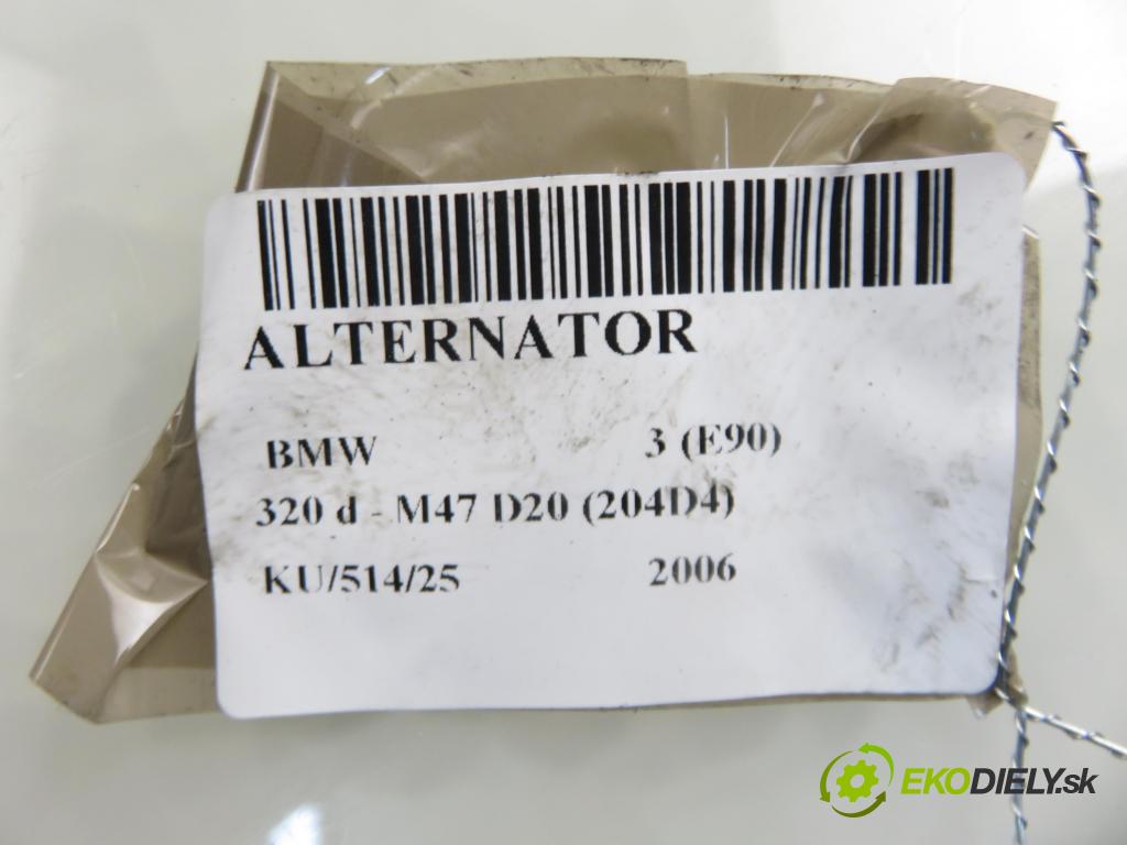 BMW 3 (E90) SEDAN 2006 120,00 2.0 320 d 163 1995,00 Alternátor 7799180 (Alternátor)