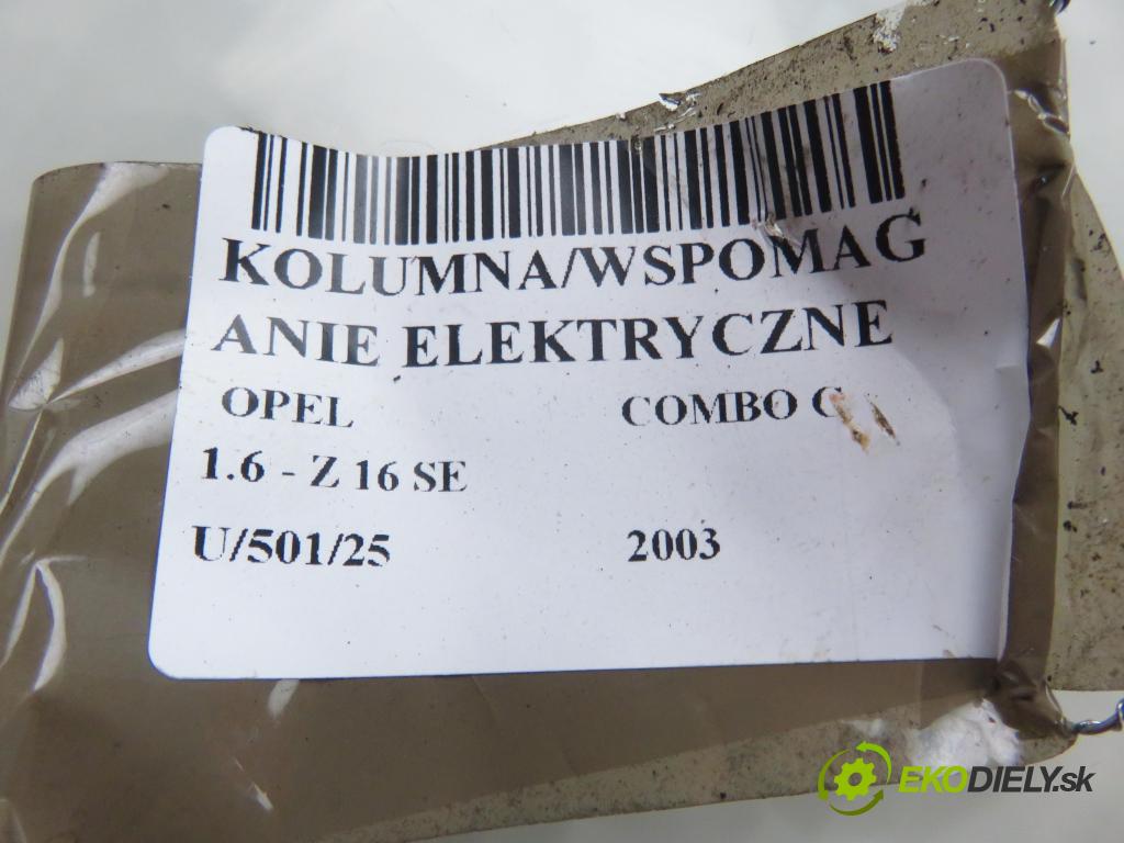 OPEL COMBO C KOMBIVAN 2003 62,00 1.6 8V 84 - Z 16 SE 1598,00 serv/podporovanie elektrické 24463937 ; 24463940