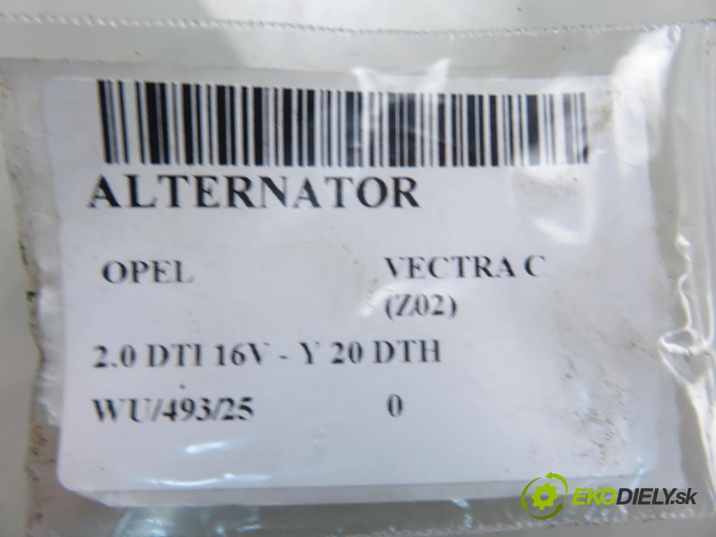 OPEL VECTRA C (Z02) SEDAN 2003 74,00 2.0 DTI 16V 101 - Y 20 DTH 1995,00 Alternátor 0124525030 (Alternátor)