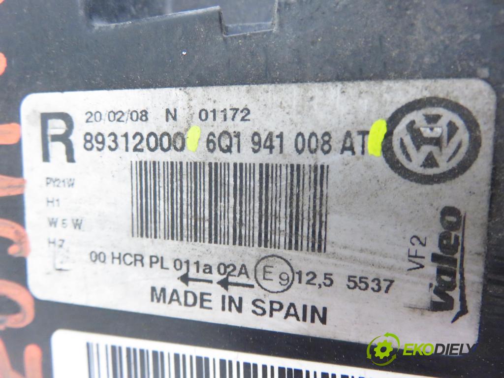 VW POLO (9N_) HB 2008 59,00 1.4 TDI - BNV 1422,00 Svetlo PP 6Q1941008AT