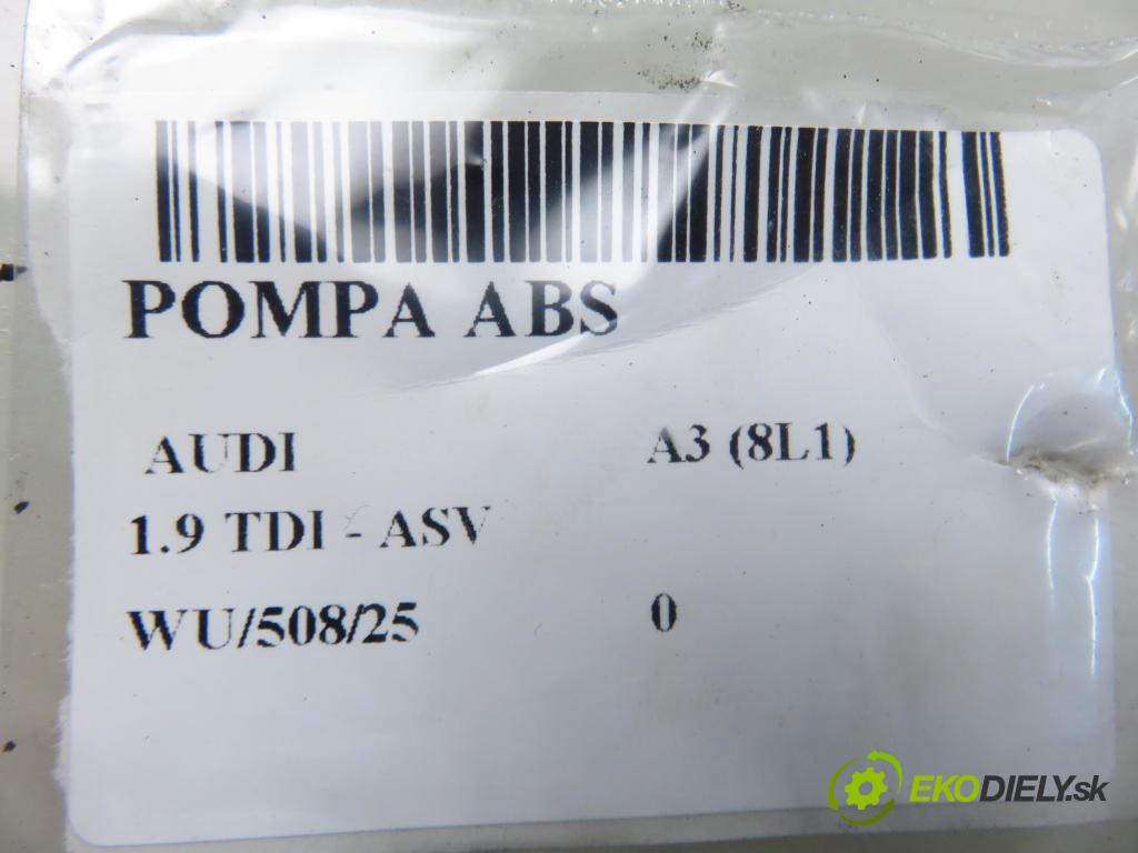 AUDI A3 (8L1) HB 1998 74,00 1.6 8V 101 - AEH 1595,00 Pumpa ABS 1J0614117A ; 1J0907379 ; 10094603203 (Pumpa ABS)