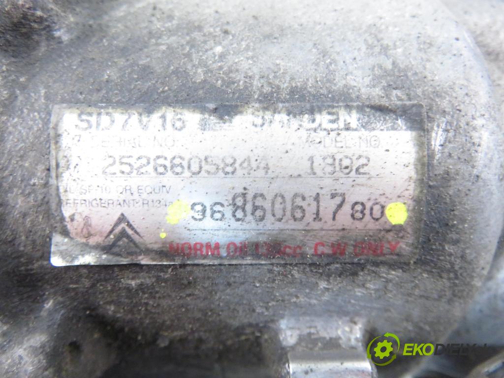 PEUGEOT PARTNER Skrzynia (5_, G_) KOMBIVAN 2008 55,00 1.6 HDi 75 - 9HW (DV6BTED4) 1560,00 KOMPRESOR: klimatizácie 9686061780 (Kompresor klimatizácie)