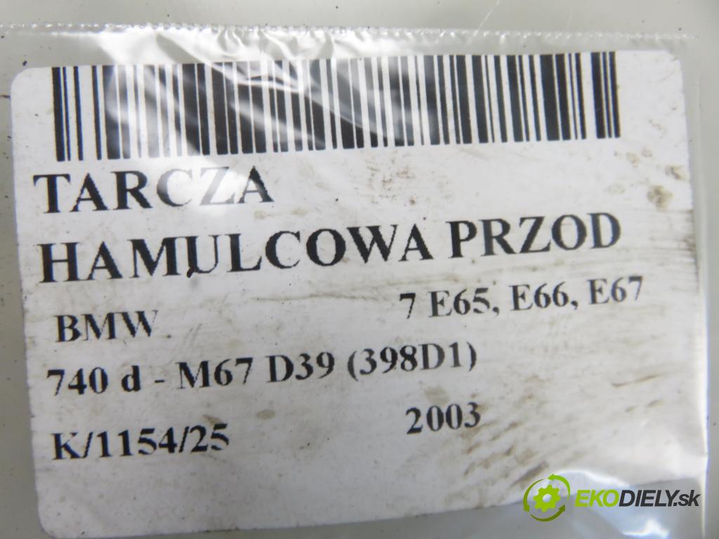 BMW 7 (E65, E66, E67) SEDAN 2003 190,00 740 d- M67 D39 (398D1) 3901,00 Lamela kotúč brzdová predný 