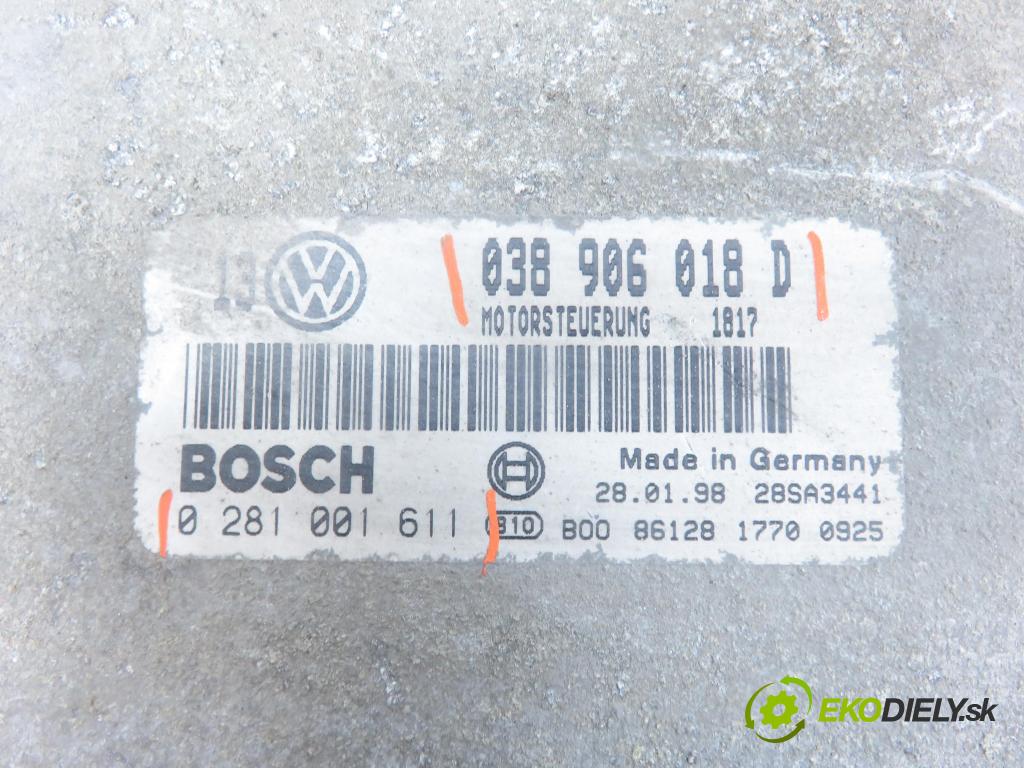 VW GOLF IV (1J1) HB 1998 66,00 1.9 TDI - AGR 1896,00 Riadiaca jednotka Motor 038906018D ; 0281001611