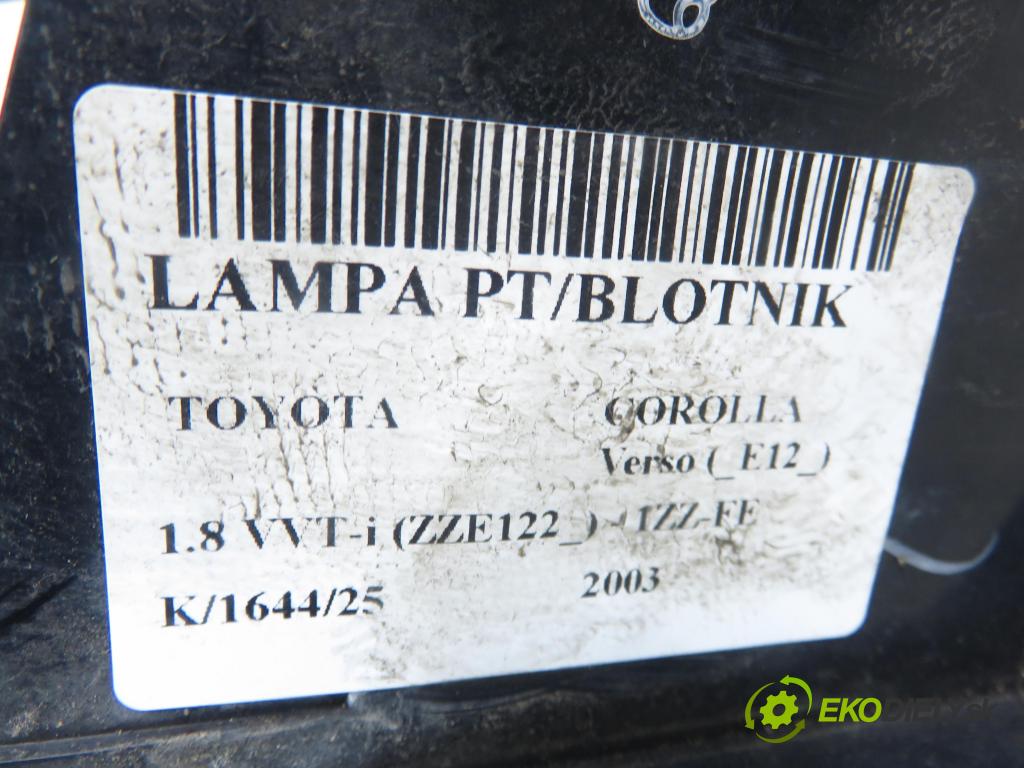 TOYOTA COROLLA Verso (_E12_) MINIVAN 2003 99,00 1.8 VVT-i 135 (ZZE122_) - 1ZZ-FE 1794,00 Svetlo pravé zadné