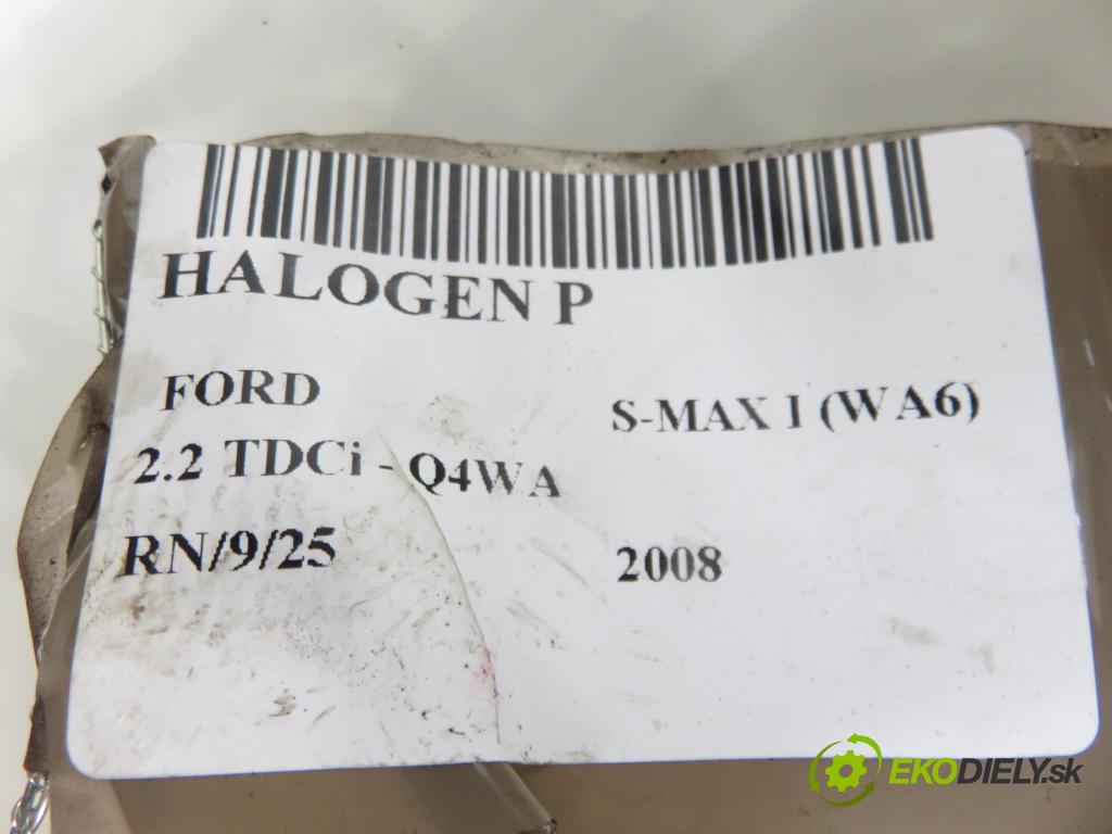 FORD S-MAX (WA6) MINIVAN 2008 129,00 2.2 TDCi - Q4WA 2179,00 Hmlové svetlo, hmlovka P 6M2115K201A
