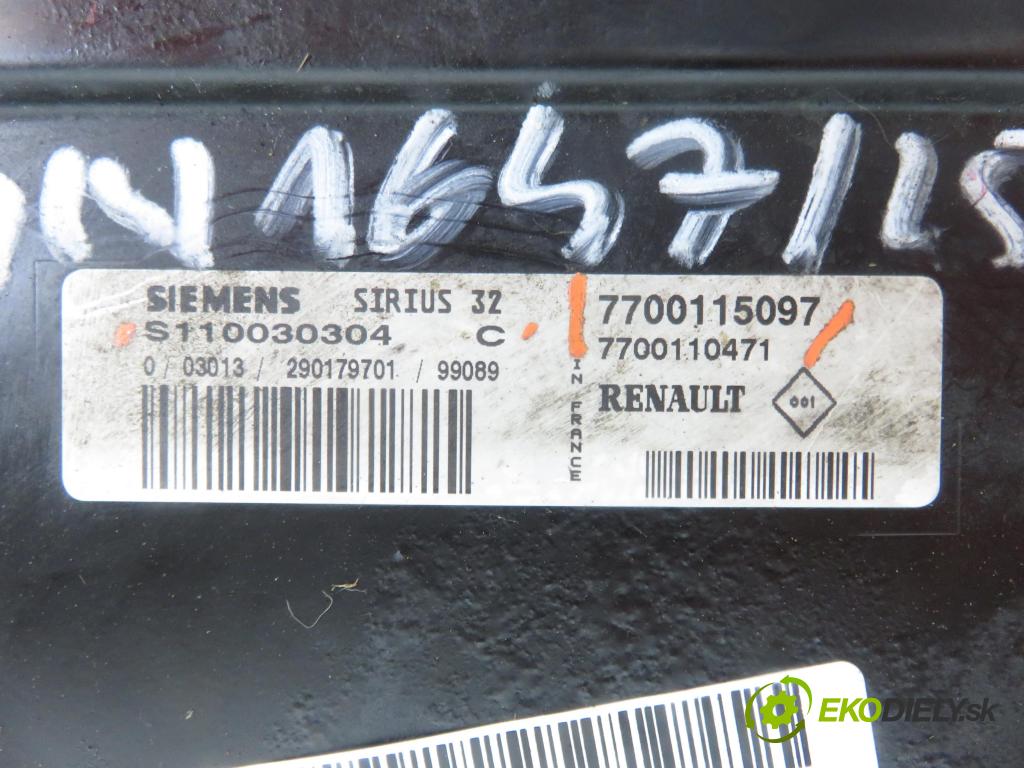 RENAULT CLIO II (BB_, CB_) HB 2001 55,00 1.4 (B/CB0C) - E7J 780 1390,00 Riadiaca jednotka Motor 7700115097 ; S110030304 ; 7700110471