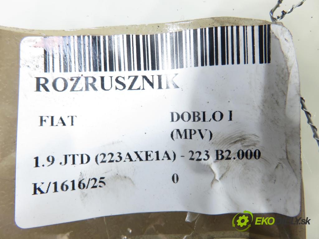 FIAT DOBLO nadwozie wielkoprzestrzenne (MPV) (119_, 223_) KOMBIVAN 2003 74,00 1.9 JTD (223AXE1A) - 223 B2.000 1910,00 Štartér 001109030 (Štartér)