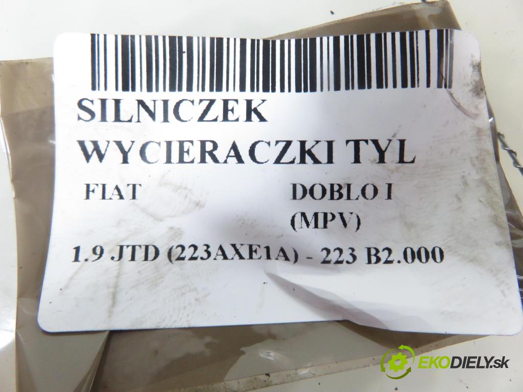 FIAT DOBLO nadwozie wielkoprzestrzenne (MPV) (119_, 223_) KOMBIVAN 2003 74,00 1.9 JTD (223AXE1A) - 223 B2.000 1910,00 Motorček stierače zadné 64343019