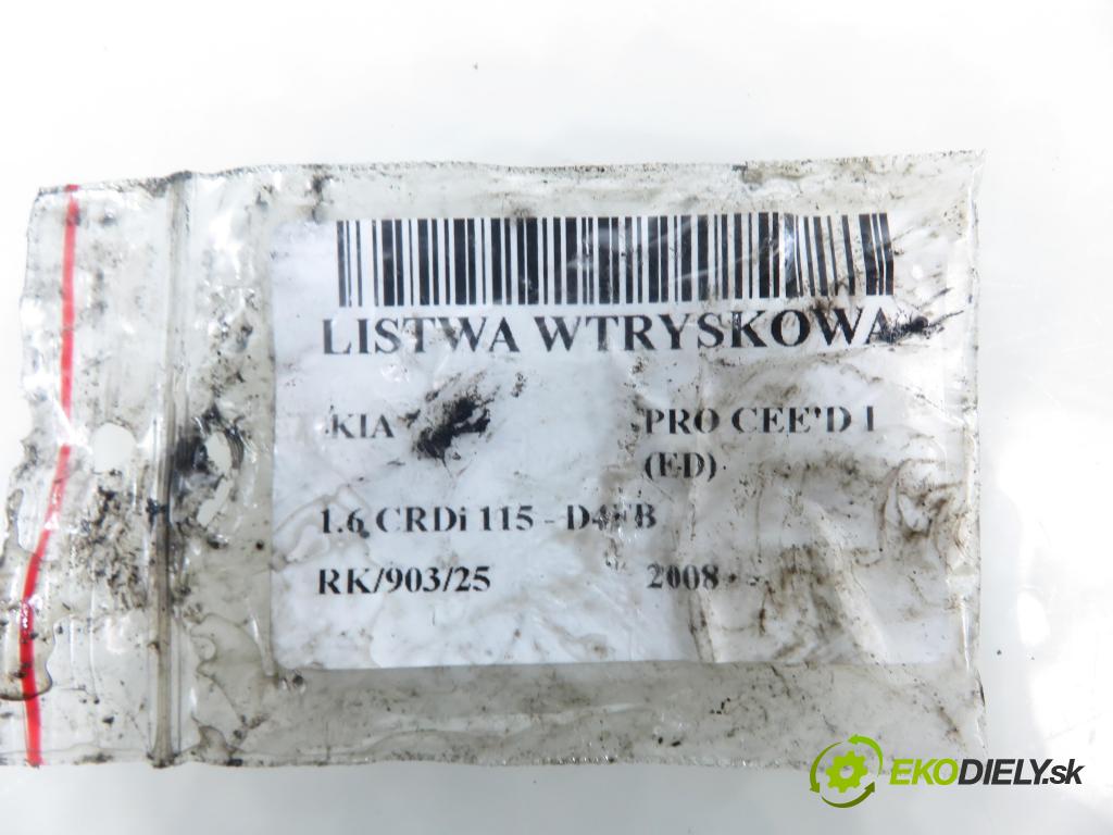 KIA PRO CEE'D (ED) HB 2008 85,00 1.6 CRDi 115 - D4FB 1582,00 Lišta vstrekovacia 0445214111 ; 314002A410 ; 0281002507 (Vstrekovacia lišta)
