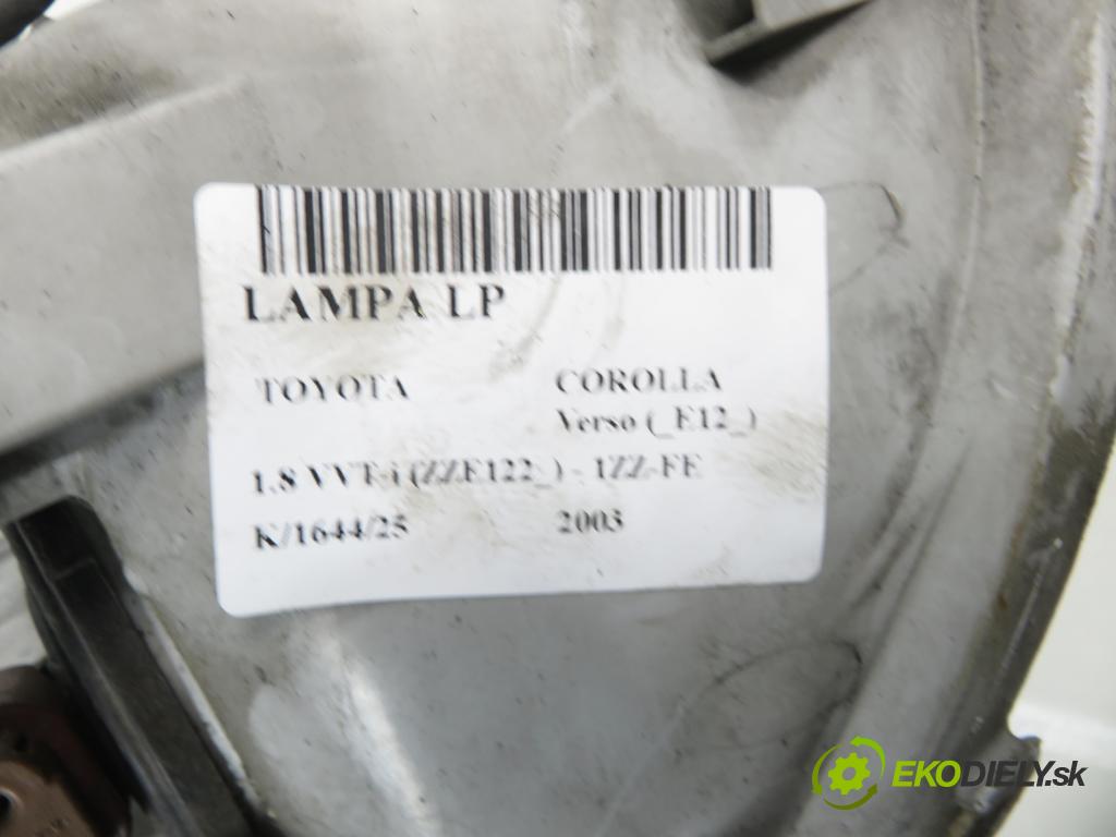 TOYOTA COROLLA Verso (_E12_) MINIVAN 2003 99,00 1.8 VVT-i 135 (ZZE122_) - 1ZZ-FE 1794,00 Svetlo LP