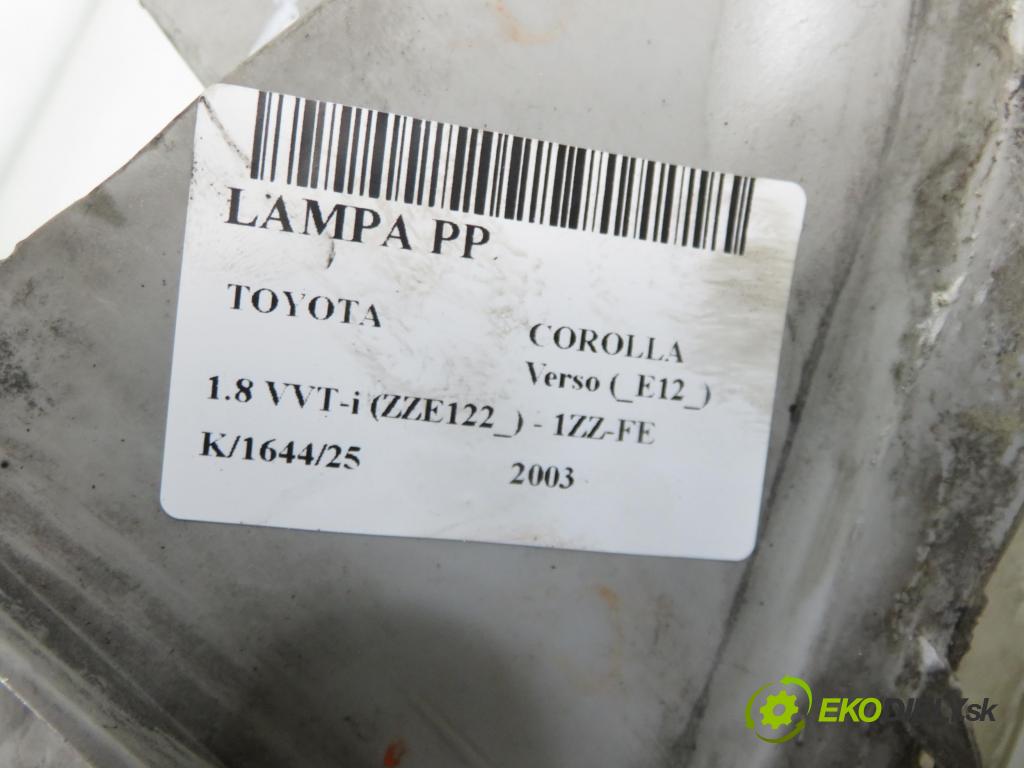 TOYOTA COROLLA Verso (_E12_) MINIVAN 2003 99,00 1.8 VVT-i 135 (ZZE122_) - 1ZZ-FE 1794,00 Svetlo PP