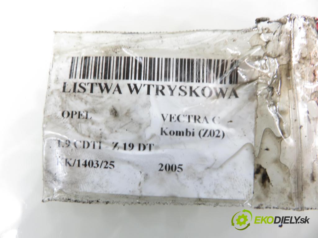 OPEL VECTRA C Kombi (Z02) KOMBI 2005 88,00 1.9 CDTI - Z 19 DT 1910,00 Lišta vstrekovacia 0445214056 ; 55200266 ; 0281002507 (Vstrekovacia lišta)