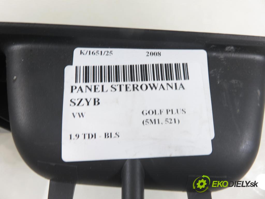 VW GOLF PLUS (5M1, 521) HB 2008 77,00 1.9 TDI - BLS 1896,00 Panel ovládaní oken 5M1867371C