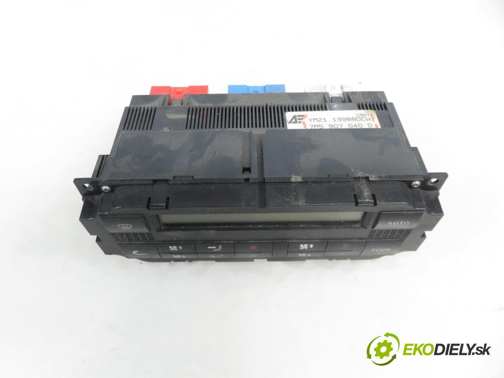 FORD GALAXY (WGR) VAN 2002 85,00 1.9 TDI PD 115 - AUY 1896,00 Panel kúrenia KLIMATRONIK YM2119988DCW ; 7M5907040D