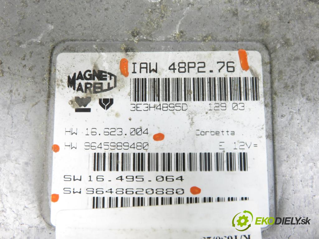 PEUGEOT 206 liftback (2A/C) HB 2003 440,00 1.1 i - HFX (TU1JP) 1124,00 Riadiaca jednotka Motor IAW48P276 ; HW9645989480 ; SW9648620880