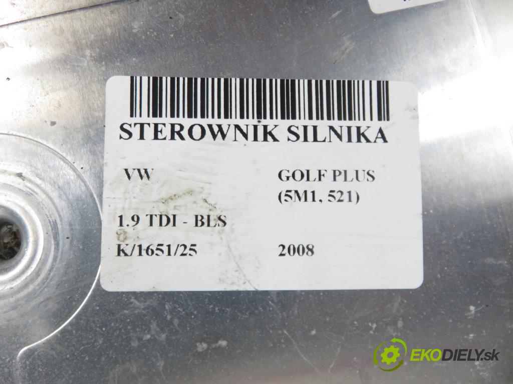 VW GOLF PLUS (5M1, 521) HB 2008 77,00 1.9 TDI - BLS 1896,00 Riadiaca jednotka Motor 03G906021TS