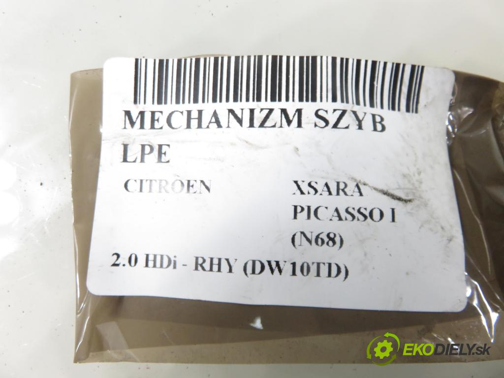 CITROEN XSARA PICASSO (N68) MINIVAN 2002 66,00 2.0 HDi 8V 90 - RHY 1997,00 mechanismus oken 7746009104