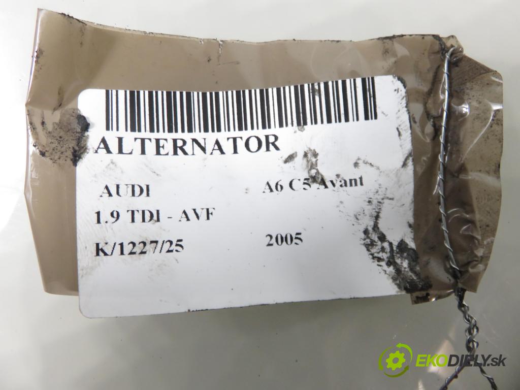 AUDI A6 Avant (4B5, C5) KOMBI 2005 96,00 1.9 TDI - AVF 1896,00 Alternátor 028903029Q ; 0124525010 (Alternátor)