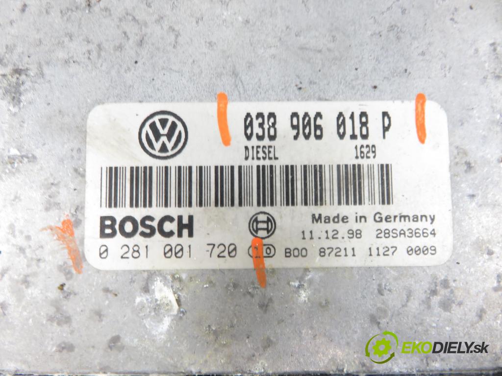 VW PASSAT B5 (3B2) SEDAN 1999 81,00 1.9 TDI 110 - AFN 1896,00 Riadiaca jednotka Motor 038906018P ; 0281001720