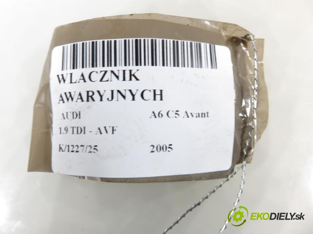 AUDI A6 Avant (4B5, C5) KOMBI 2005 96,00 1.9 TDI - AVF 1896,00 prepínač výstražných (núdzových) 4B0941509C