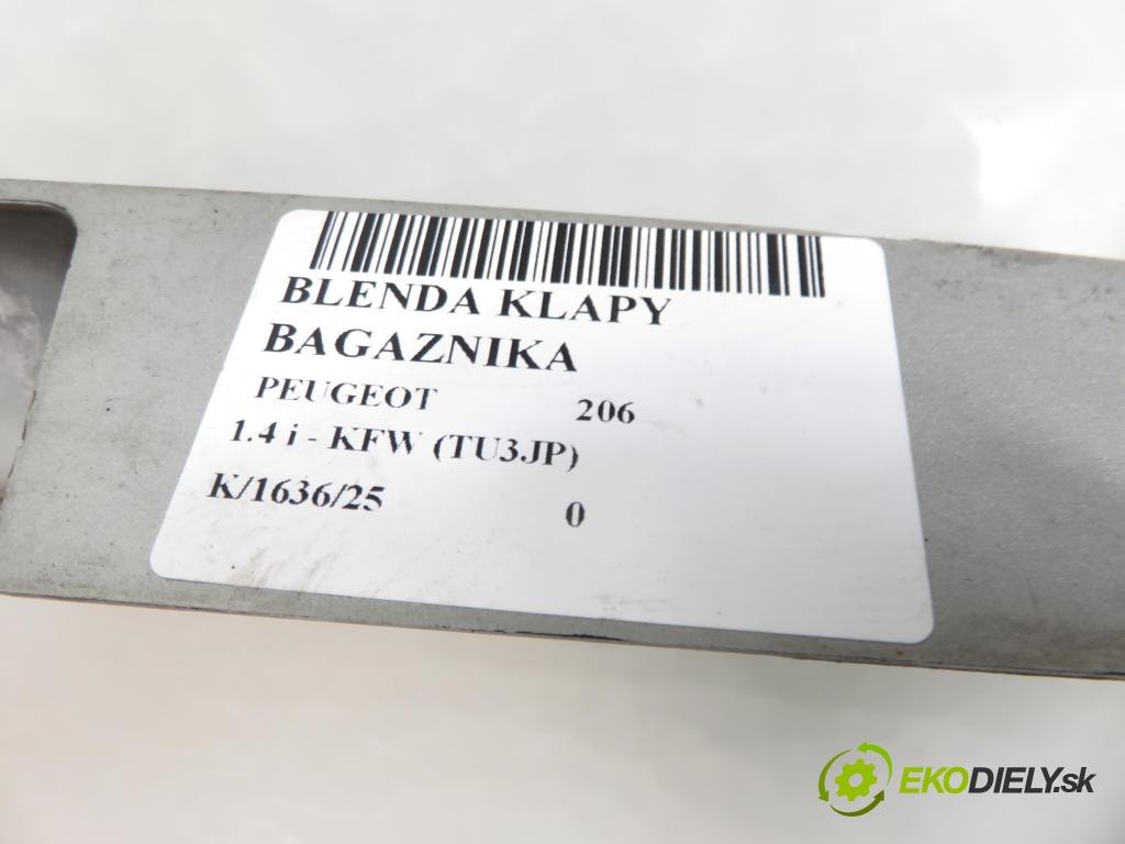PEUGEOT 206 liftback (2A/C) HB 2003 55,00 1.4 75 - KFW 1360,00 Zadné čelo dverí kufor N0501499