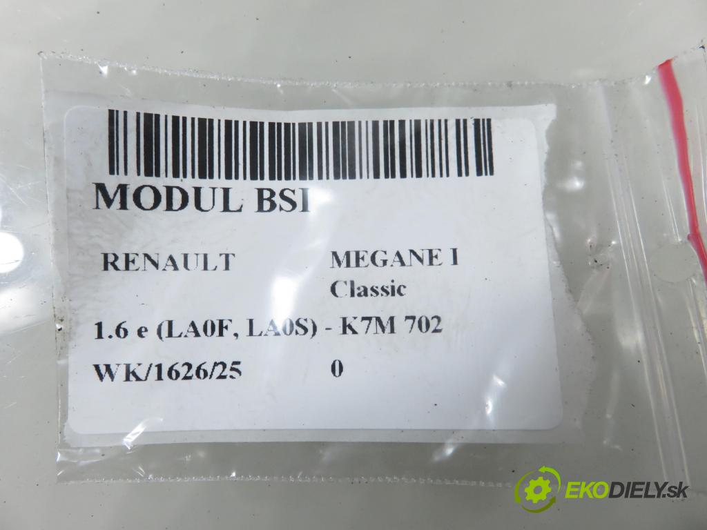 RENAULT MEGANE I Classic (LA0/1_) SEDAN 1997 66,00 1.6 e (LA0F, LA0S) - K7M 702 1598,00 MODUL BSI S103600300L ; 77003297183J