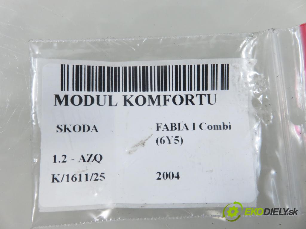 SKODA FABIA I Combi (6Y5) KOMBI 2004 47,00 1.2 - AZQ 1198,00 MODUL komfortu 6Q1937049D ; 5WK48212D