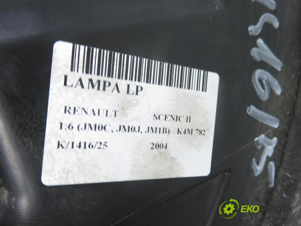 RENAULT SCENIC II (JM0/1_) MINIVAN 2004 83,00 1.6 (JM0C, JM0J, JM1B) - K4M 782 1598,00 Svetlo LP