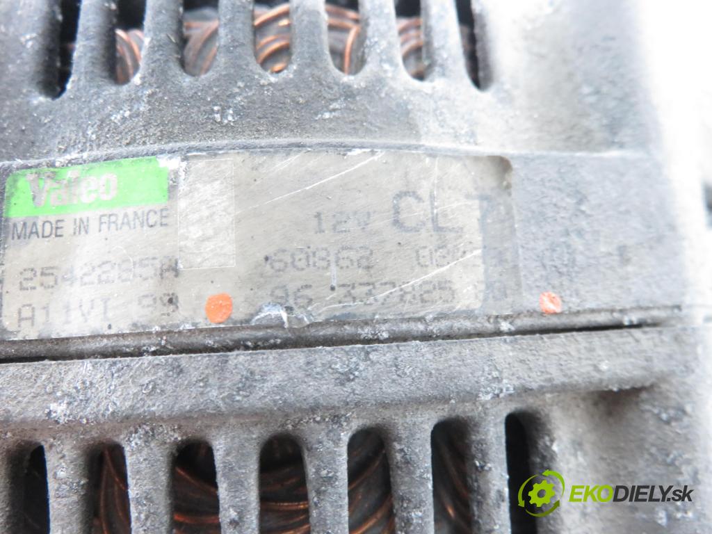 PEUGEOT 206 liftback (2A/C) HB 1999 44,00 1.1 60 - HFZ 1124,00 Alternátor 9633782580 (Alternátor)