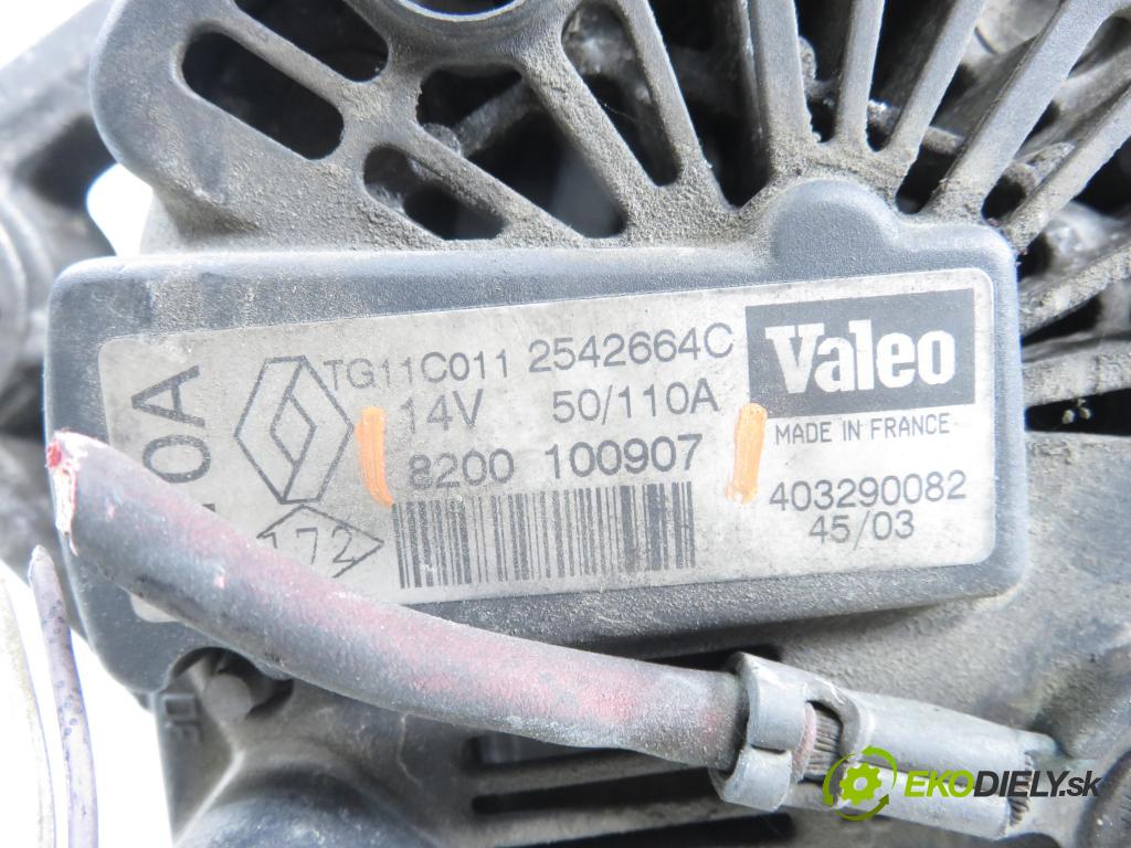 RENAULT SCENIC II (JM0/1_) MINIVAN 2004 83,00 1.6 (JM0C, JM0J, JM1B) - K4M 782 1598,00 Alternátor 8200100907 (Alternátor)