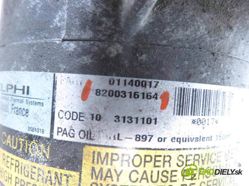 RENAULT SCENIC II (JM0/1_) MINIVAN 2004 83,00 1.6 (JM0C, JM0J, JM1B) - K4M 782 1598,00 KOMPRESOR: klimatizace 8200316164 (Kompresor klimatizace)