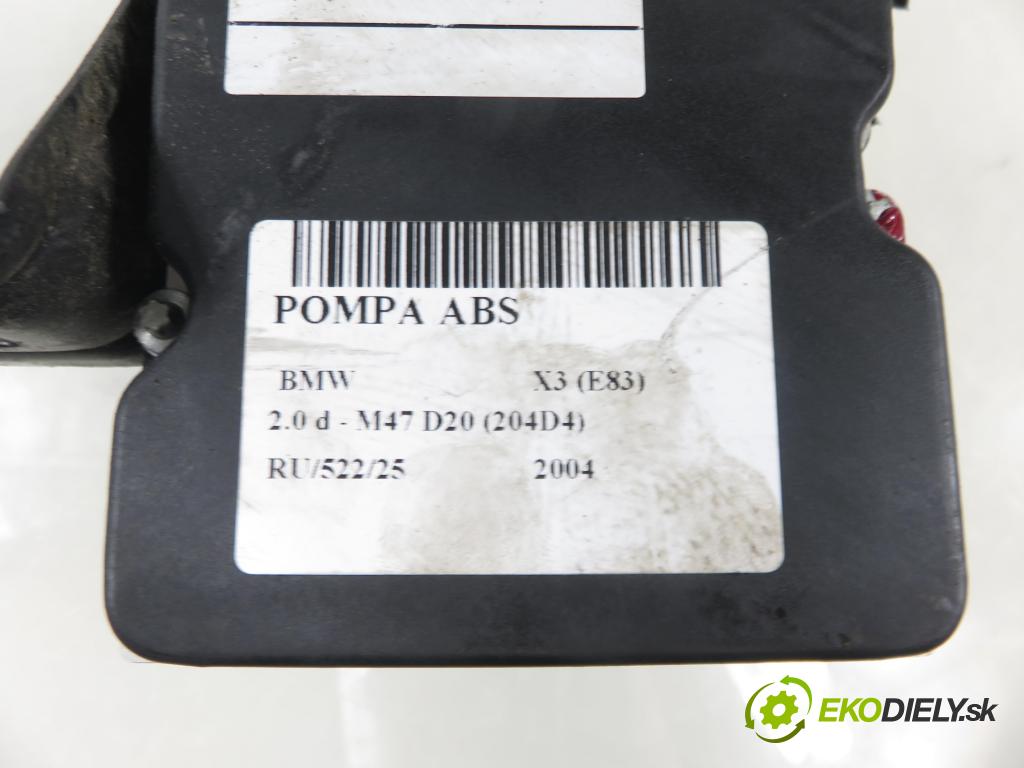 BMW X3 (E83) SUV 2004 110,00 2.0 d 150 - M47 D20 (204D4) 1995,00 Pumpa ABS 3419296 ; 6762059 ; 0265234035 (Pumpa ABS)