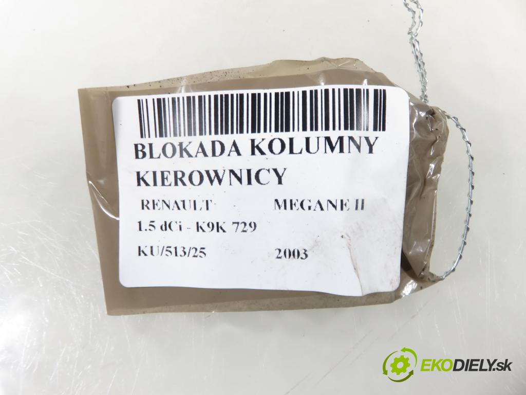 RENAULT MEGANE II (BM0/1_, CM0/1_) HB 2003 74,00 1.5 dCi - K9K 729 1461,00 blokáda tyče volantu 8200033233