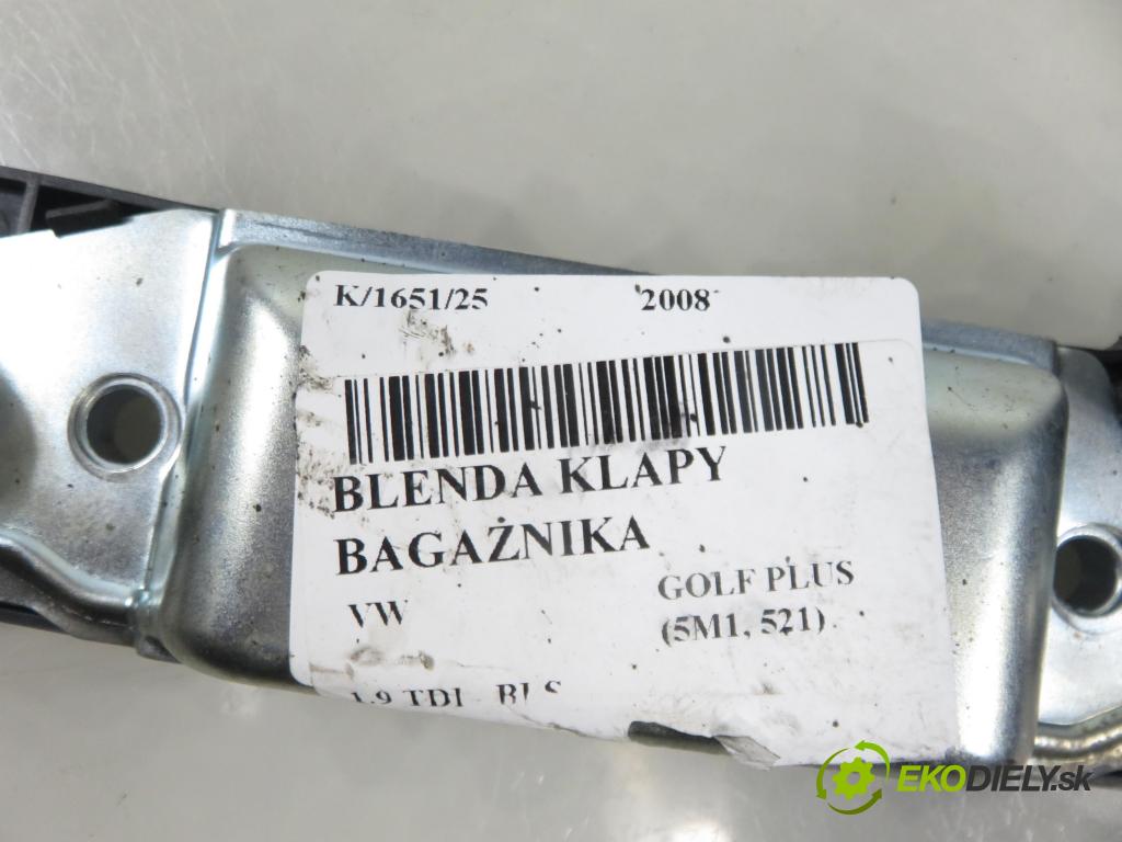 VW GOLF PLUS (5M1, 521) HB 2008 77,00 1.9 TDI - BLS 1896,00 Zadné čelo dverí kufor