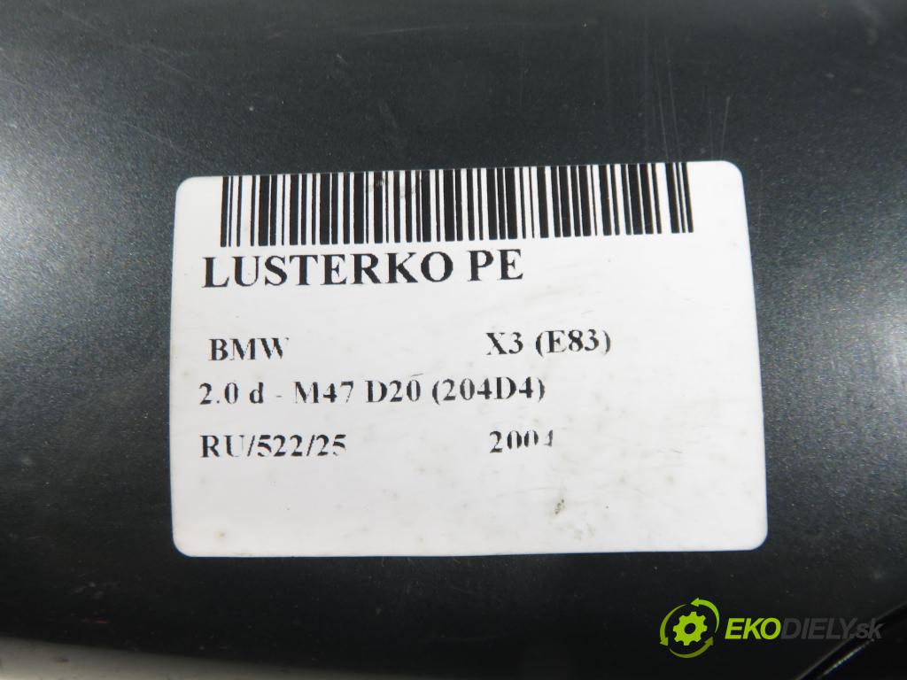 BMW X3 (E83) SUV 2004 110,00 2.0 d 150 - M47 D20 (204D4) 1995,00 Spätné zrkadlo
