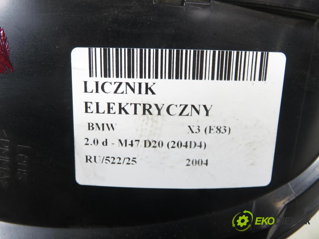 BMW X3 (E83) SUV 2004 110,00 2.0 d 150 - M47 D20 (204D4) 1995,00 Prístrojovka elektrický 3414372 ; 1024640