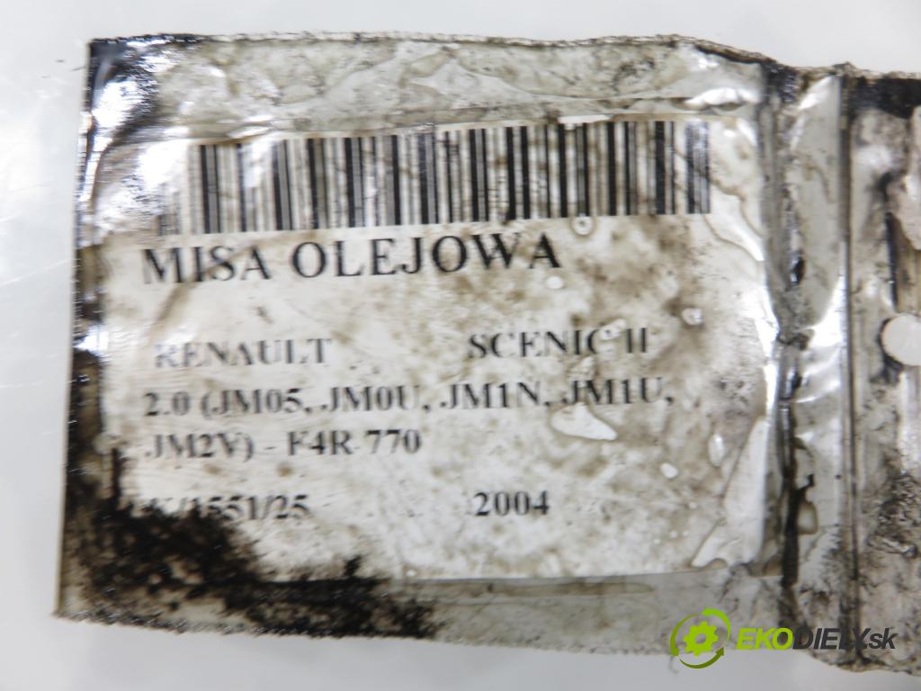 RENAULT SCENIC II (JM0/1_) MINIVAN 2004 99,00 2.0 135 - F4R 770 1998,00 Vaňa olejová 8200066133 (Olejová vaňa)