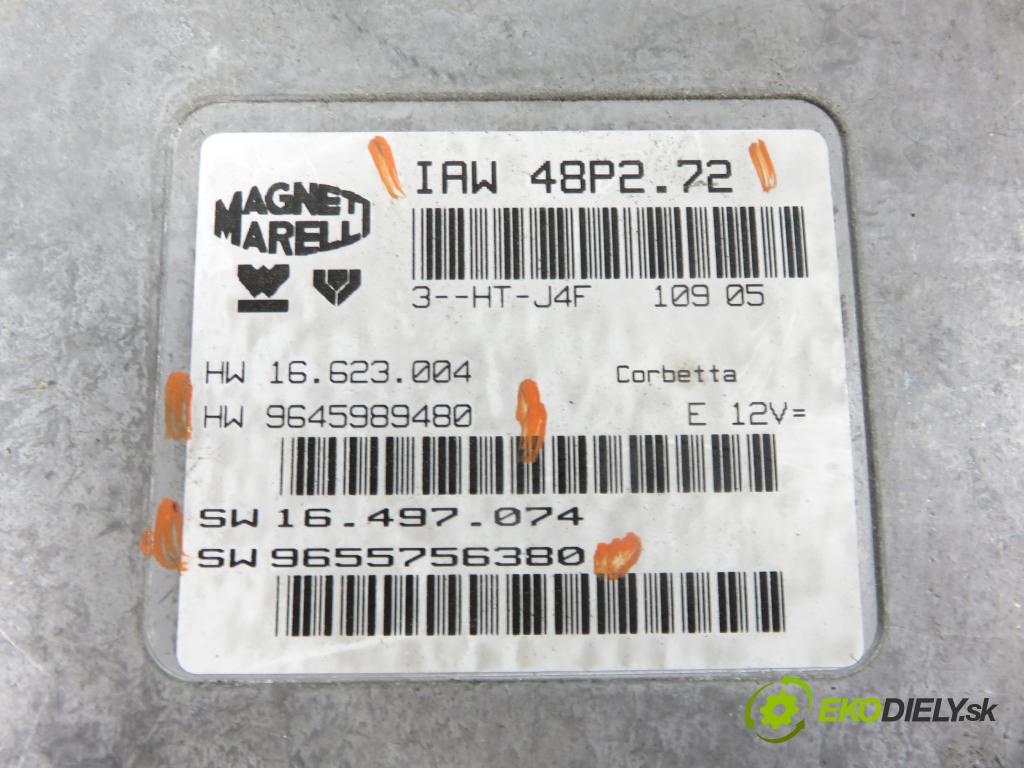 CITROEN C3 I (FC_) HB 2005 44,00 1.1 i - HFX (TU1A) 1124,00 Riadiaca jednotka Motor IAW48P272 ; HW9645989480 ; SW9655756380