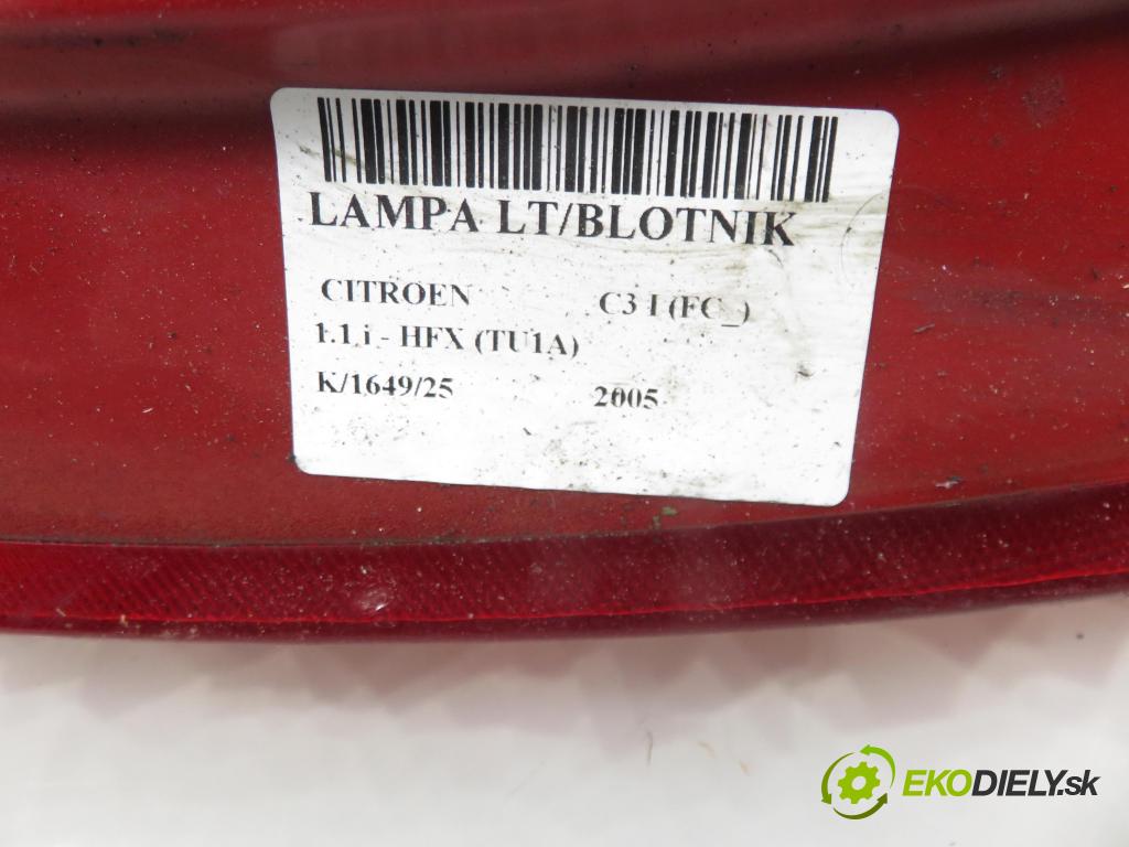 CITROEN C3 I (FC_) HB 2005 44,00 1.1 i - HFX (TU1A) 1124,00 Svetlo ľavé zadné