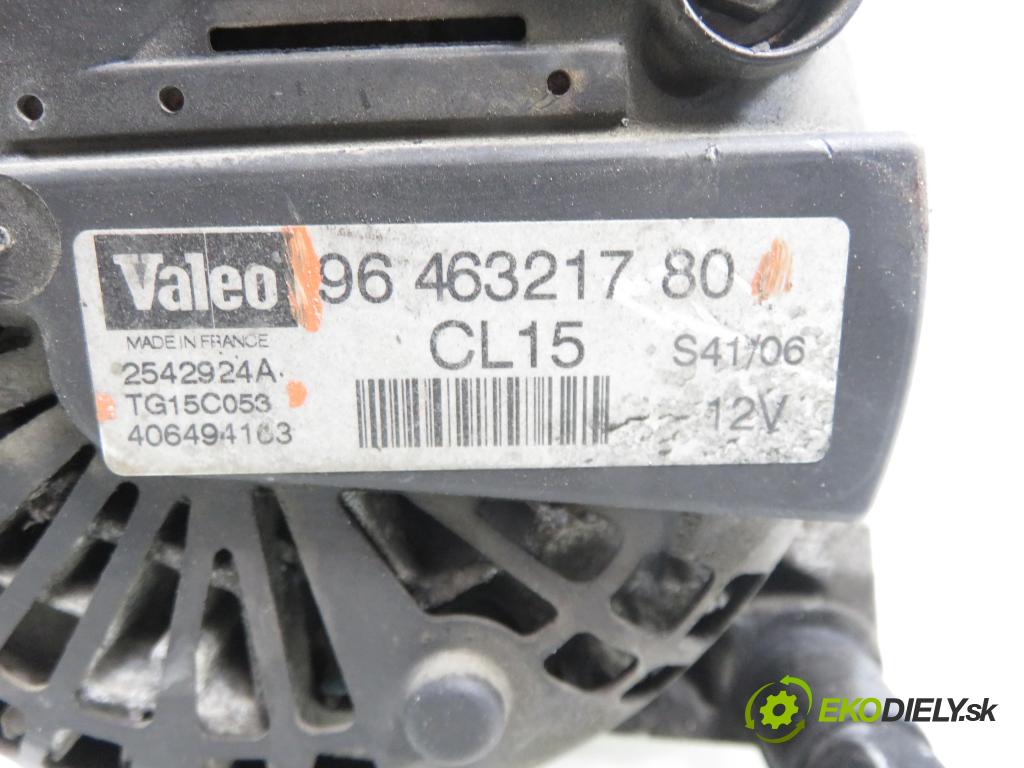 PEUGEOT 307 SW (3H) KOMBI 2006 80,00 1.6 HDI 110 - 9HZ (DV6TED4) 1560,00 Alternátor 9646321780 ; TG15C053 (Alternátor)