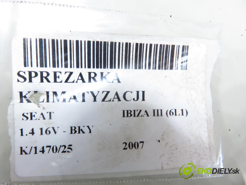 SEAT IBIZA III (6L1) HB 2007 55,00 1.4 16V - BKY 1390,00 KOMPRESOR: klimatizace 6Q0820803R (Kompresor klimatizace)