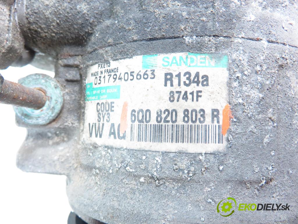 SEAT IBIZA III (6L1) HB 2007 55,00 1.4 16V - BKY 1390,00 KOMPRESOR: klimatizace 6Q0820803R (Kompresor klimatizace)